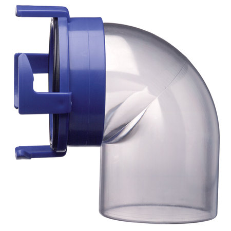PREST-O-FIT Prest-O-Fit 1-0021 Universal 90° Sewer Hose Adapter - Clear 1-0021
